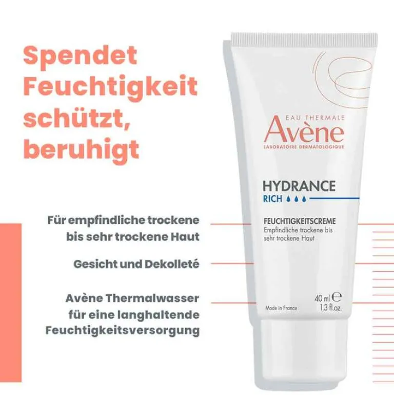 Avene Hydrance reichhaltig Feuchtigkeitscreme, 40 ml- Trockene Haut|Tagespflege