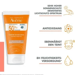 Avene Lsf 50+|Gesicht-Sonnencreme SPF 50 + getönt, 50 ml
