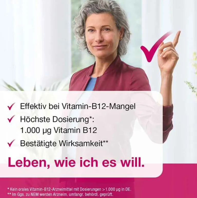 B12 1000 µg Vitamin B12 Tabletten hochdosiert, 100 St^Ankermann Hot