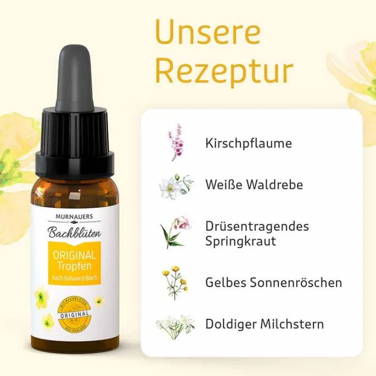 Murnauers Bachblüten Murnauer Original Tropfen nach Dr. Bach, 20 ml- Bachblütentropfen