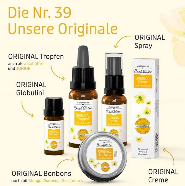 Murnauers Bachblüten Murnauer Original Tropfen nach Dr. Bach, 20 ml- Bachblütentropfen