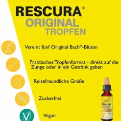Bachblüten Original Tropfen mit Alkohol, 20 ml^Rescura Clearance