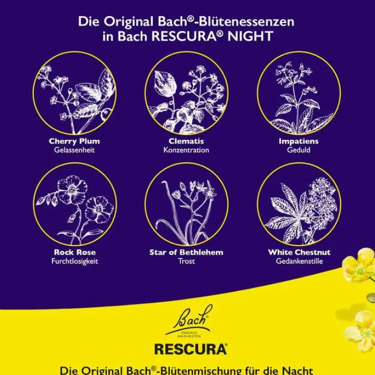 Bachblüten Original Night Tropfen alkoholfrei, 20 ml^Rescura Clearance