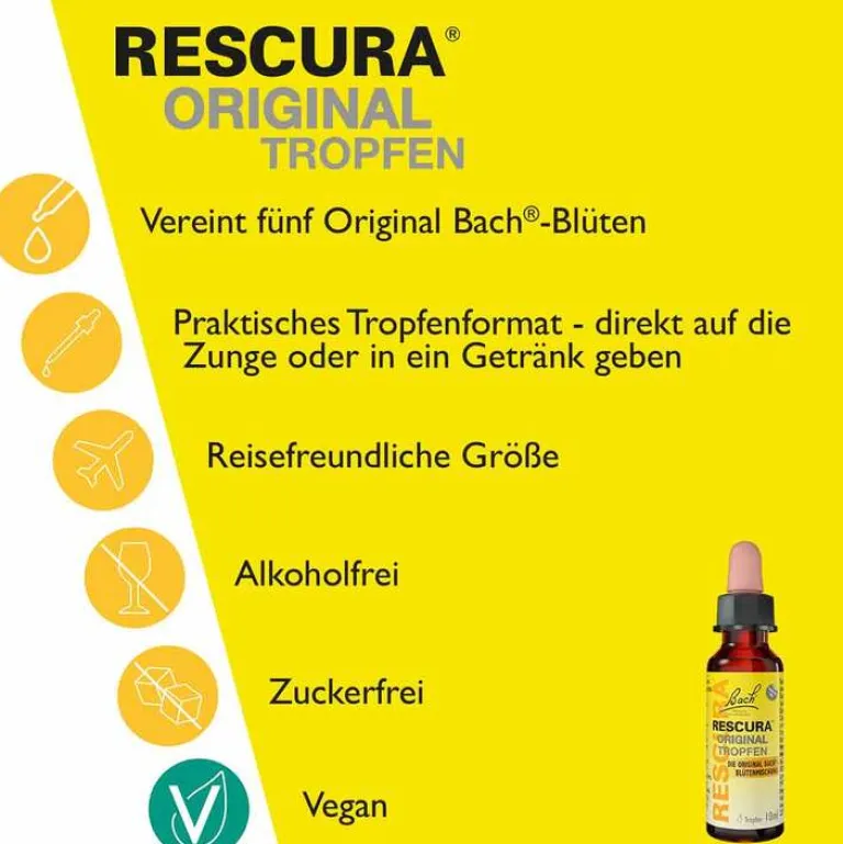 Bachblüten Original Tropfen alkoholfrei, 20 ml^Rescura Sale