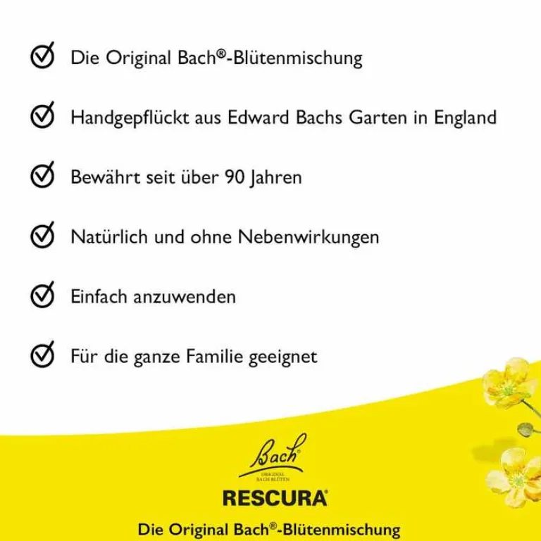 Bachblüten Original Tropfen alkoholfrei, 20 ml^Rescura Sale