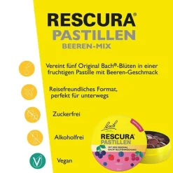 Rescura Bachblütentropfen-Bachblüten Original Pastillen Beeren-Mix, 50 g
