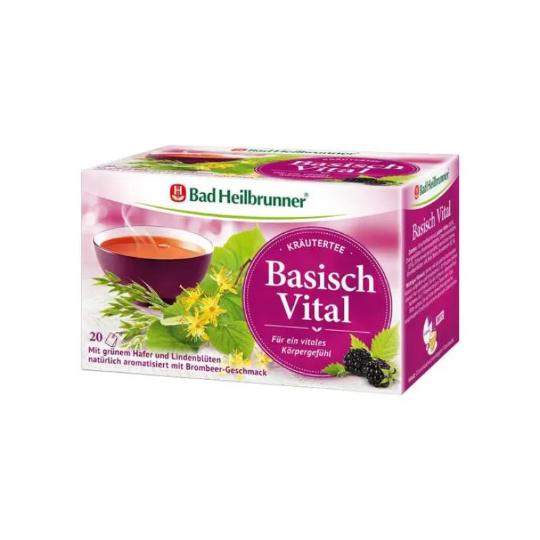 Bad Heilbrunner Kräutertee Basisch Vital, 20X2.0 g- Kräutertee