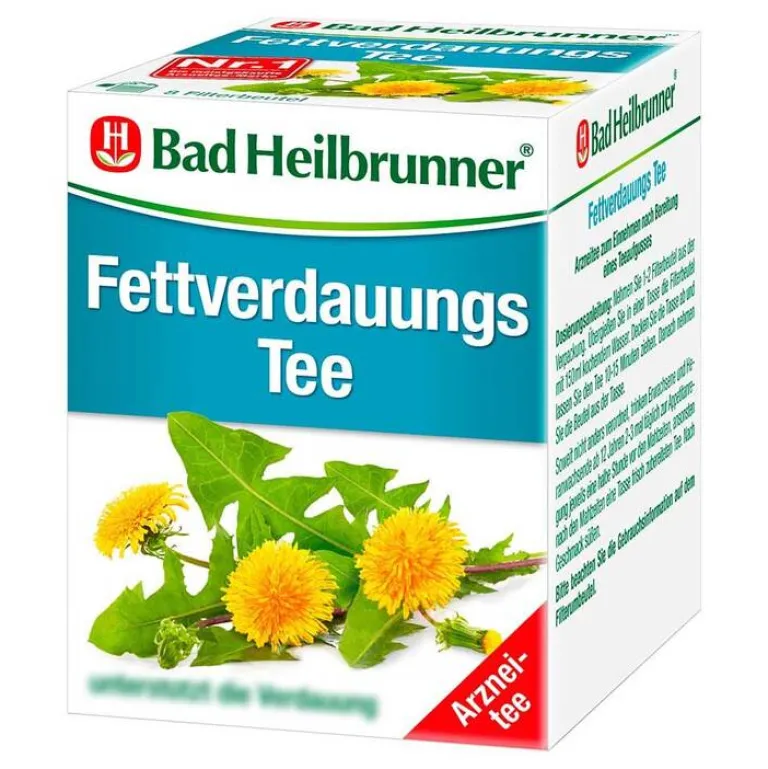 Bad Heilbrunner Galle Medikamente-Tee Fettverdauung Filterbeutel, 8X1.8 g