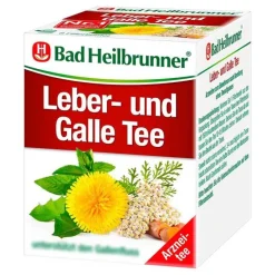 Bad Heilbrunner Tee Leber und Galle Filterbeutel, 8X1.75 g- Magentee