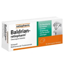 Ratiopharm Baldrian überzogene Tabletten, 30 St- Baldrian|Beruhigungsmittel