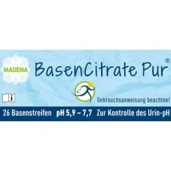 Basen Citrate Pur Teststreifen pH 5,9 - 7,7 n.Apot.R.Keil, 26 St- Urinteststreifen