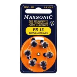 Maxsonic Batterien-Batterien für Hörgeräte PR13, 6 St