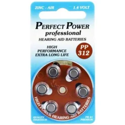 Batterien für Hörgeräte Power PP 312, 6 St^ Hot