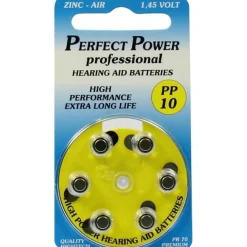 Batterien für Hörgeräte Power PP 10, 6 St- Batterien