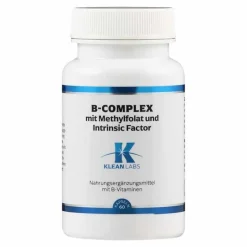 Klean Labs Vitamin B Komplex-B-Complex mit Methylfolat und Intrinsic Factor Kap, 60 St
