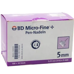 Lanzetten & Stechhilfen-BD Micro-Fine + 5 mm Nadeln 0,25 x 5 mm, 110 St