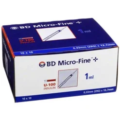 BD Zubehör-Micro-Fine + U 100 Ins.Spr. 12,7 mm, 100X1 ml