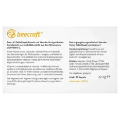Beecraft Gelee Royale Kapseln mit Manuka-Honig, 60 St- Gelee Royal