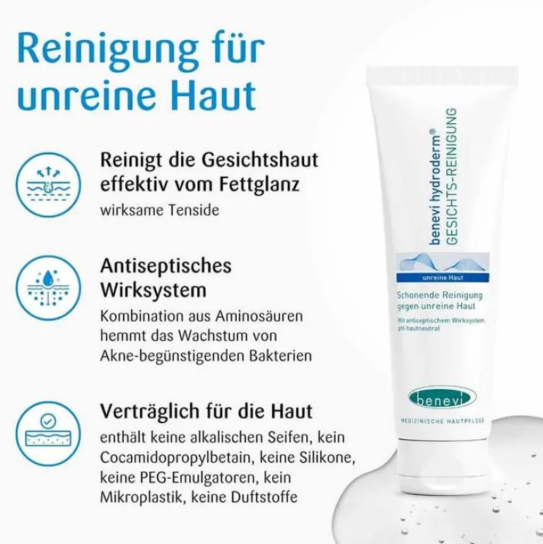 Benevi Unreine Haut|Reinigung-Hydroderm Gesichts Reinigung, 125 ml