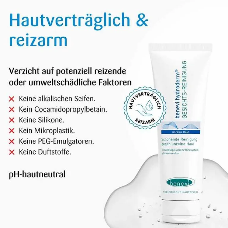 Benevi Unreine Haut|Reinigung-Hydroderm Gesichts Reinigung, 125 ml