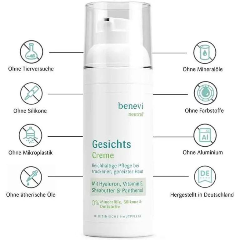 Benevi Neutral Gesichts-Creme, 50 ml- Tagespflege