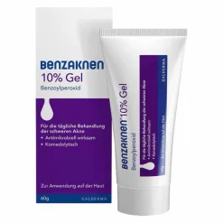 Benzaknen Akne-Creme-® 10% Gel bei mittelschwerer bis schwerer Akne, 60 g