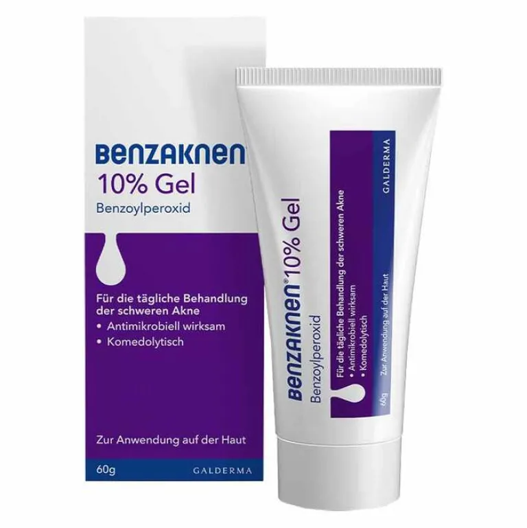 Benzaknen Akne-Creme-® 10% Gel bei mittelschwerer bis schwerer Akne, 60 g