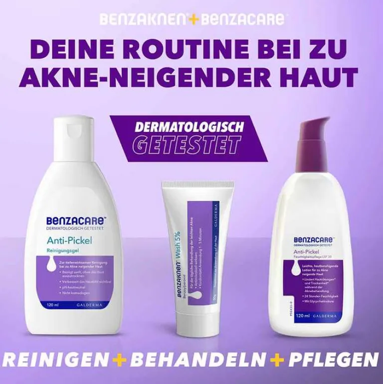 Benzaknen Akne-Creme-® 10% Gel bei mittelschwerer bis schwerer Akne, 60 g