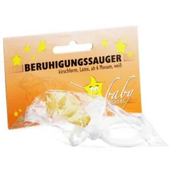 Beruhigungssauger Kirschform Latex ab 6 M.weiß, 1 St^Dr. Junghans Discount
