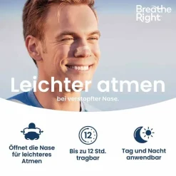 Besser Atmen Nasenpflaster-Breathe Right® Nasenpflaster normal beige, 10 St