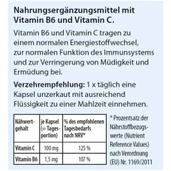 Betadur Kapseln, 90 St- Vitamin C (Ascorbinsäure)|Vitamin B6 (Pyridoxin)