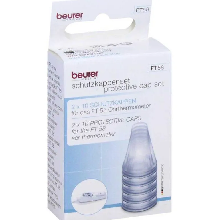 Beurer Ohrthermometer-FT58 Ersatzschutzkappen für Ohrthermometer, 20 St