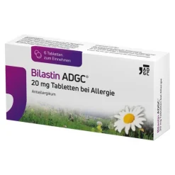 ADGC Bilastin 20 mg Tabletten bei Allergie, 6 St- Bilastin|Allergie Tabletten