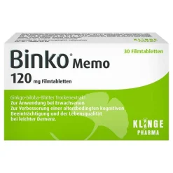 Binko Ginkgo|Durchblutungs Tabletten-Memo 120 mg Filmtabletten, 30 St