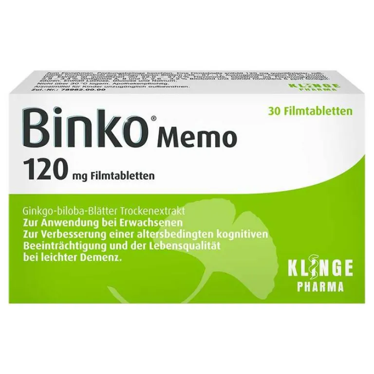 Binko Ginkgo|Durchblutungs Tabletten-Memo 120 mg Filmtabletten, 30 St