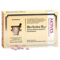 Bio Active B12 Kautabletten, 60 St- Vitamin B12 (Cobalamin)