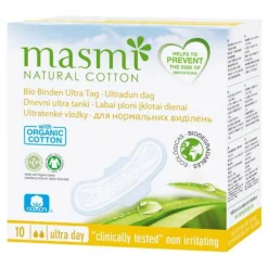 Masmi Binden-Bio Binden Ultra Tag 100% Bio Baumwolle , 10 St