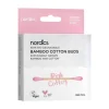 Bio Kosmetikstäbchen Bambus Baumwolle pink Nordics, 100 St^ Best