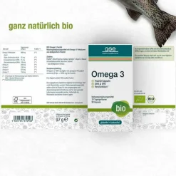 GSE Omega 3 Kapseln-Bio Omega 3 Fischöl Kapseln, 90 St