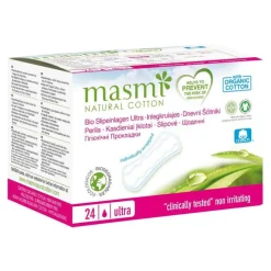 Masmi Binden-Bio Slipeinlagen Ultra 100% Bio Baumwolle , 24 St
