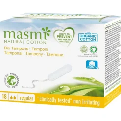 Masmi Tampons-Bio Tampons Classic 100% Bio Baumwolle , 18 St