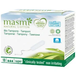 Bio Tampons Super 100% Bio Baumwolle , 18 St^Masmi