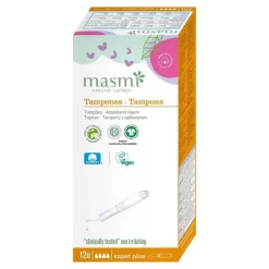 Bio Tampons Super Plus mit Applikator Masmi, 12 St^Don Dandrea Deuschland AG