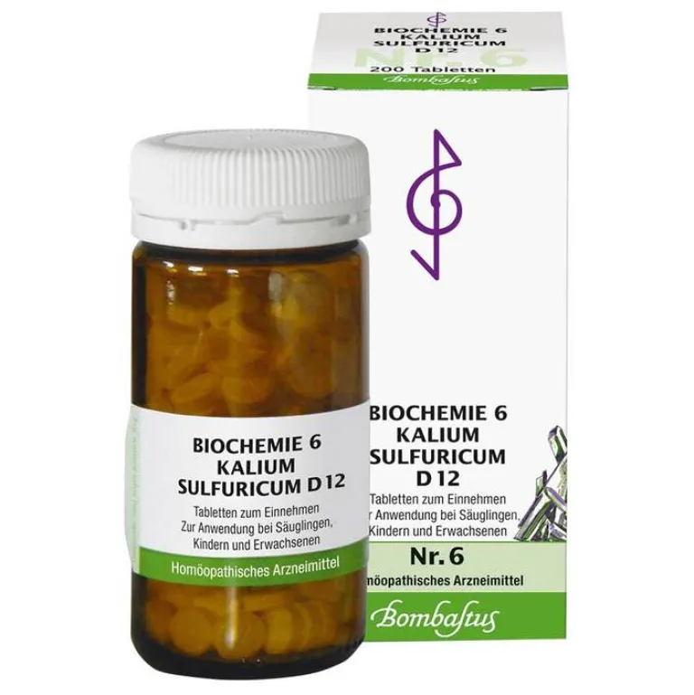 Bombastus Biochemie 6 Kalium sulfuricum D 12 Tabletten, 200 St- Salze 1-12|D 12