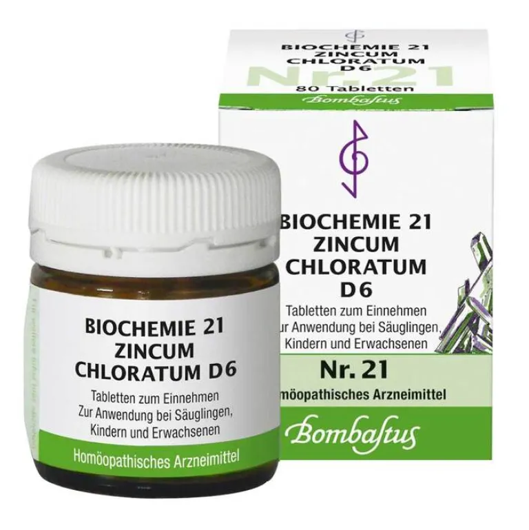 Bombastus Biochemie 21 Zincum chloratum D 6 Tabletten, 80 St- Salze 13-24