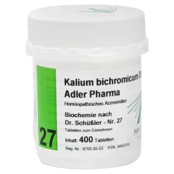 Biochemie Adler 27 Kalium bichr.D12 Ad.P. Tabletten, 400 St- Salze 25 - 36