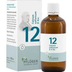 Pflüger Biochemie 12 Calcium sulfuricum D 6 Tropfen, 100 ml- Salze Als Tropfen|Salze 1-12