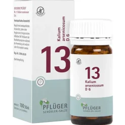 Pflüger Biochemie 13 Kalium arsenic.D 6 Tabletten, 100 St- Salze 13-24|Salze 1-12