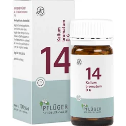 Pflüger Salze 13-24|Salze 1-12-Biochemie 14 Kalium bromat.D 6 Tabletten, 100 St
