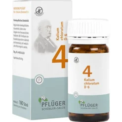 Pflüger Salze 1-12|D 6-Biochemie 4 Kalium chloratum D 6 Tabletten, 100 St